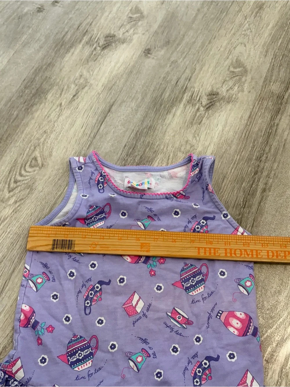 VTG Gymboree Rainbow Tag Tea Party Girls Dress 3/4 Sleeveless 80s 90s Purple